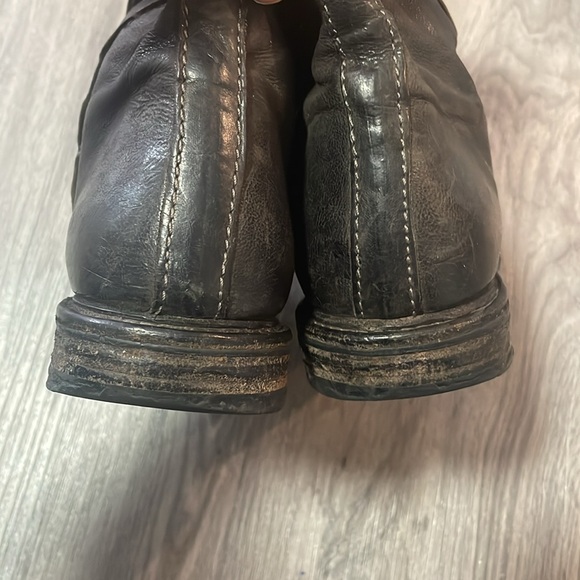 A S 98  Brown Square Toed Twin Brown Spat Front Button Design Boots EUC - Picture 11 of 13